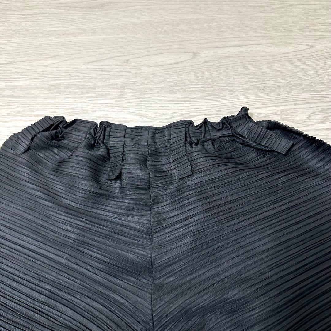 【極美品】 プリーツプリーズ 変形 切り替え サルエルパンツ ブラック