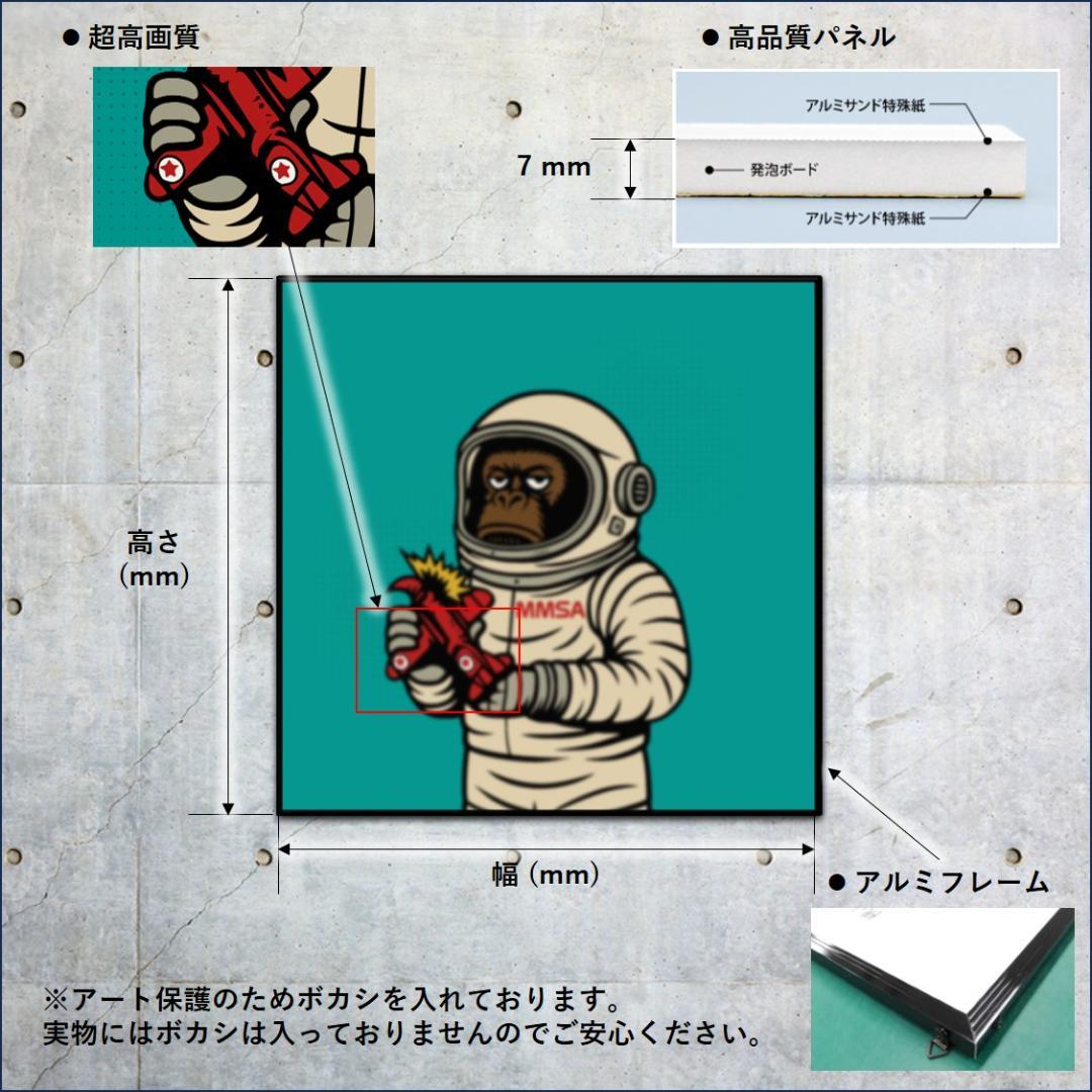 ブラックゴリラ アートパネル ポスター A1サイズ