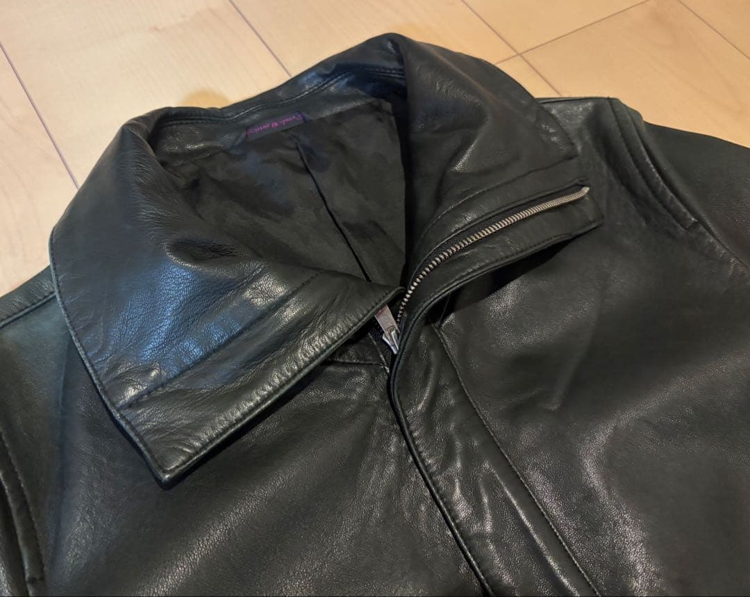 カスタムカルチャー 羊革 切替 スタンドカラー シングルライダース