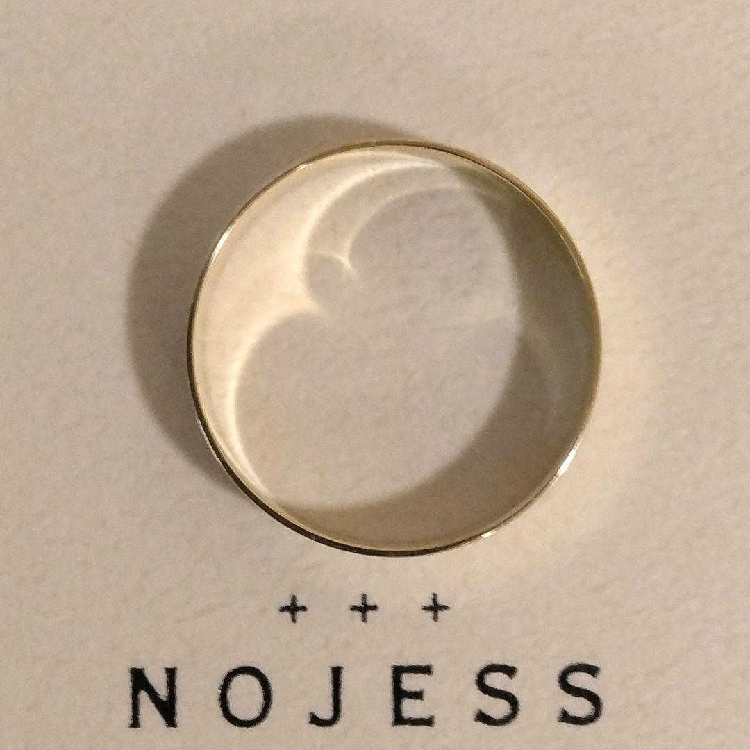 ノジェス K10 リング 13号 ゴールド プレーン 地金 モダン 美品