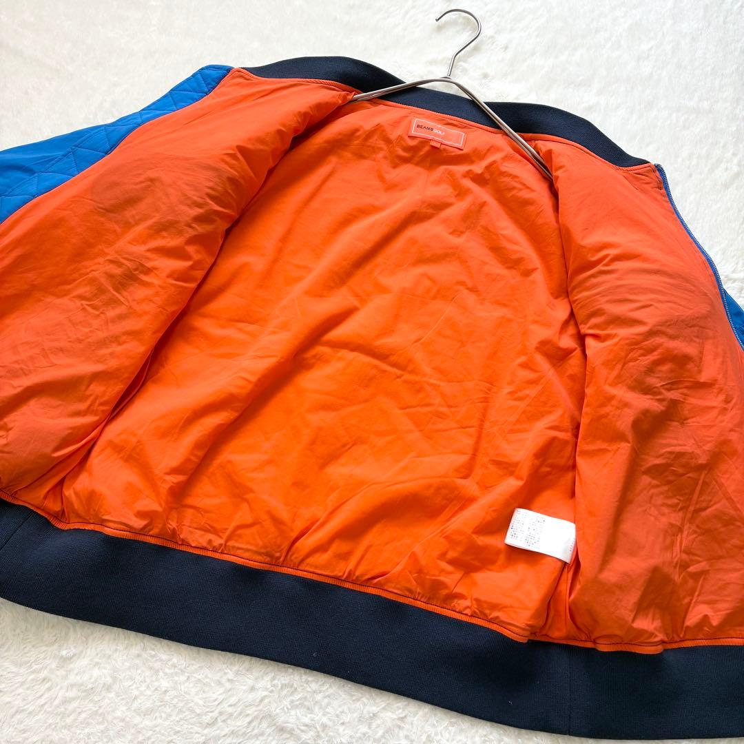 美品 BEAMS GOLF 中綿 フライト ブルゾン L