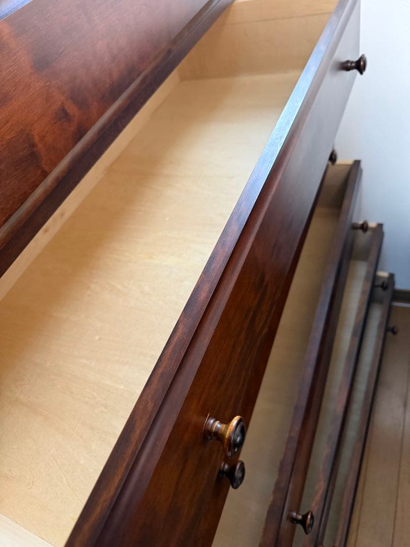 ⚠️sakana様専用出品ダークブラウン木製タンス 7引き出し天然木古潭