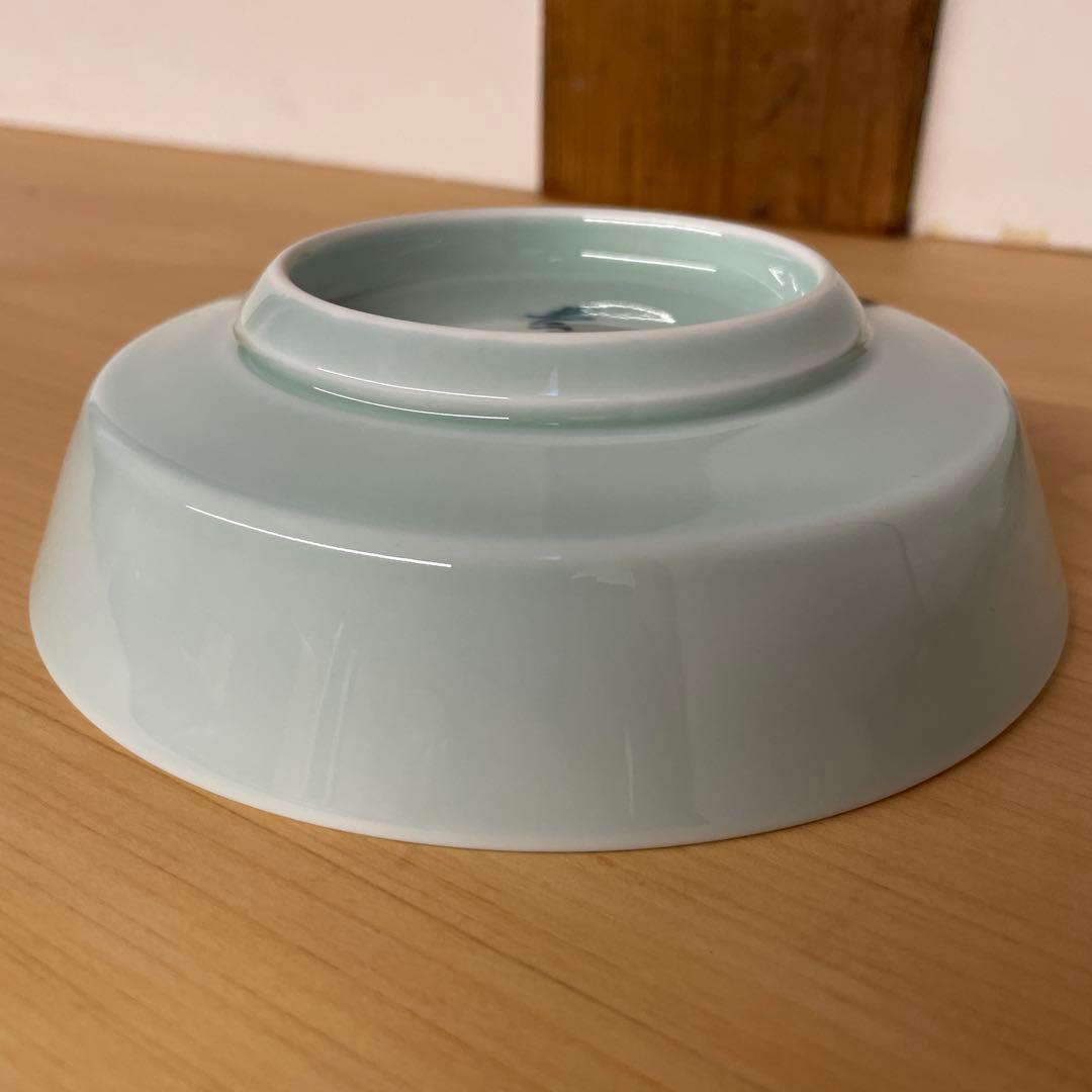 井上萬二 青白磁公孫樹文皿 5客揃 人間国宝 Yahoo!オークション -「井上