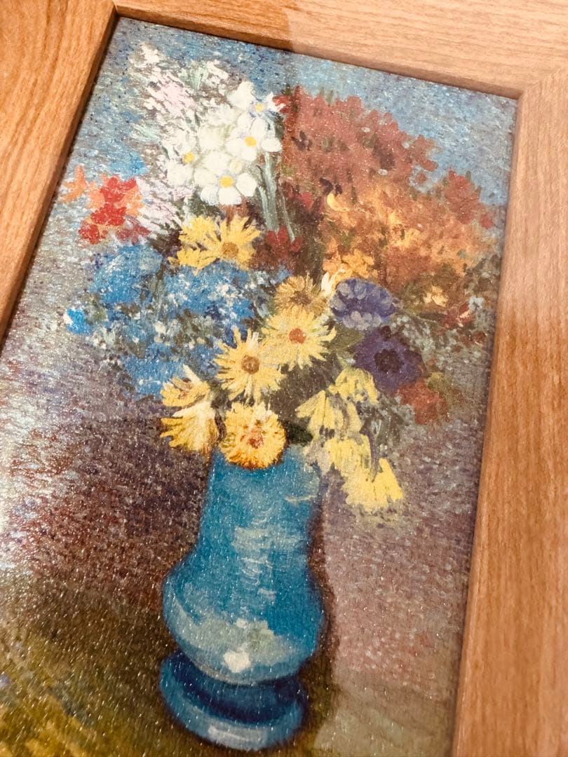 大ゴッホ展 青い花瓶の花 ゴッホ展 ミニフレーム 青い花瓶の花 絵画