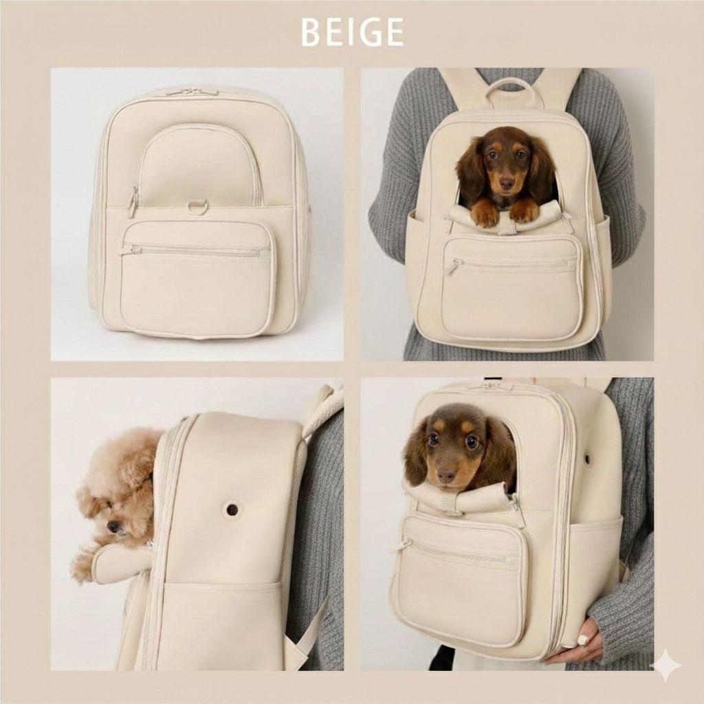 モンシェリ ペット用キャリーバッグ ベージュ 小型犬向け 5キロまで