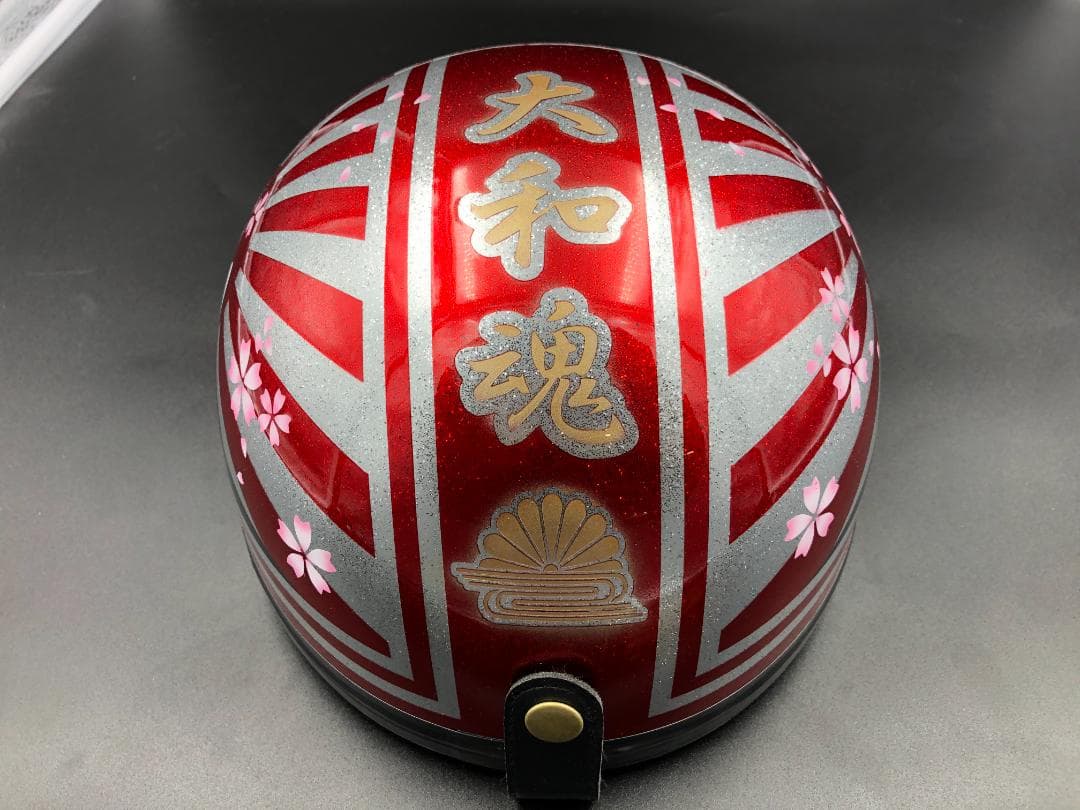 コルク半　カスタム　富士日章　三つボタン　キャンディレッド　ラメ　桜　高級クリヤ
