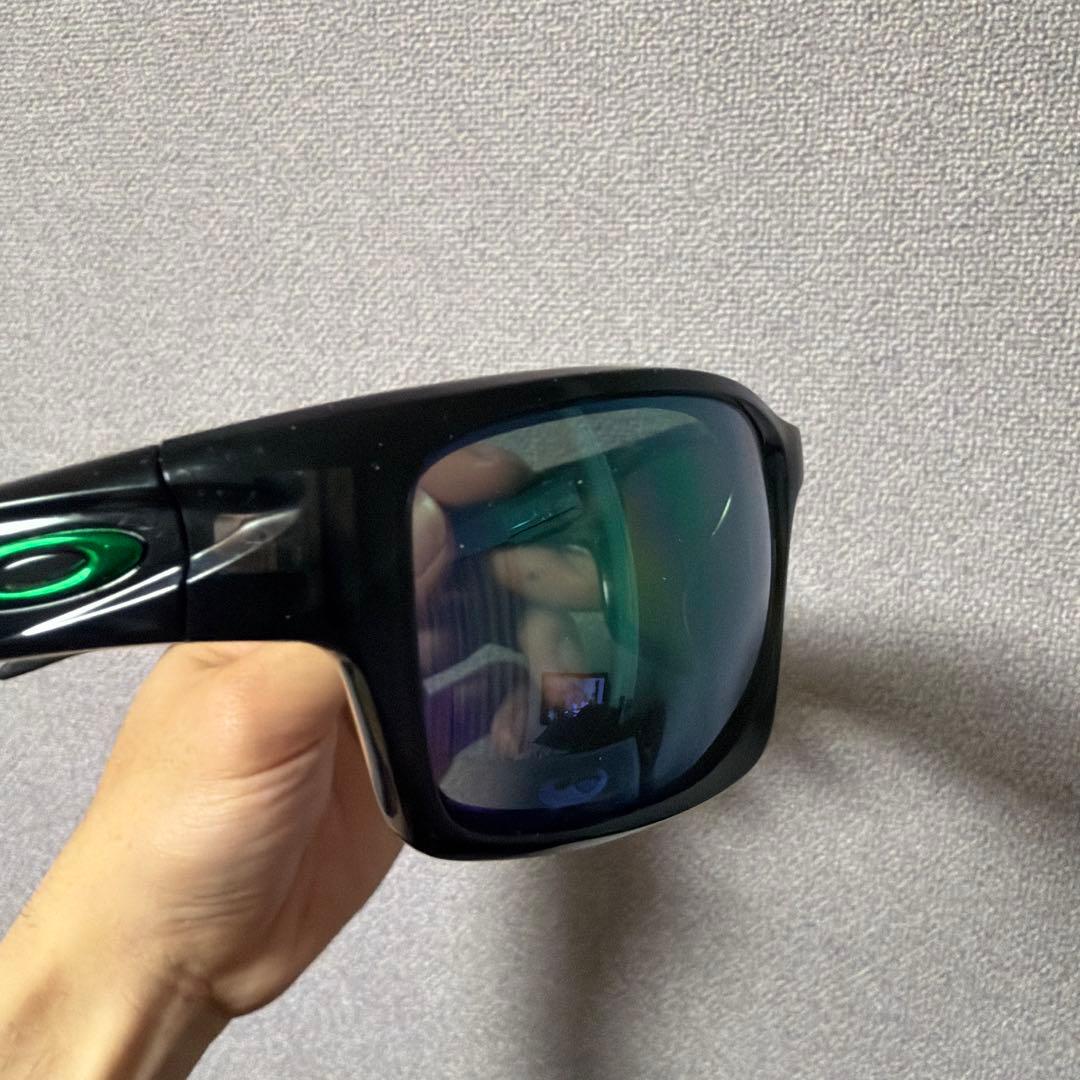 Oakley ブラック サングラス グリーンミラー - メルカリ