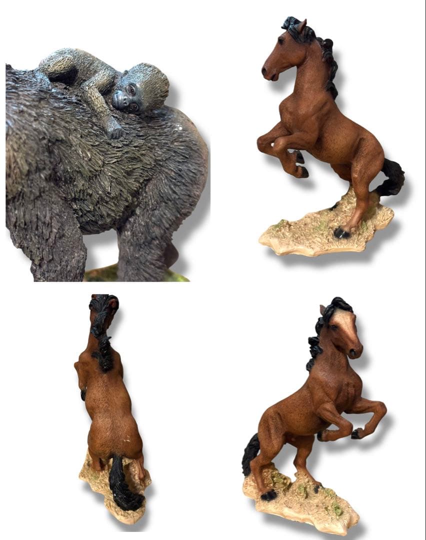 動物 置物 13体まとめ売り/象 ラクダ、うさぎ、ゴリラ、コアラ 木製
