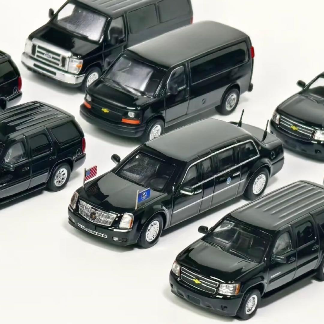 【HEC限定／9台セット】596 1/64 アメリカ大統領車隊 フルセット