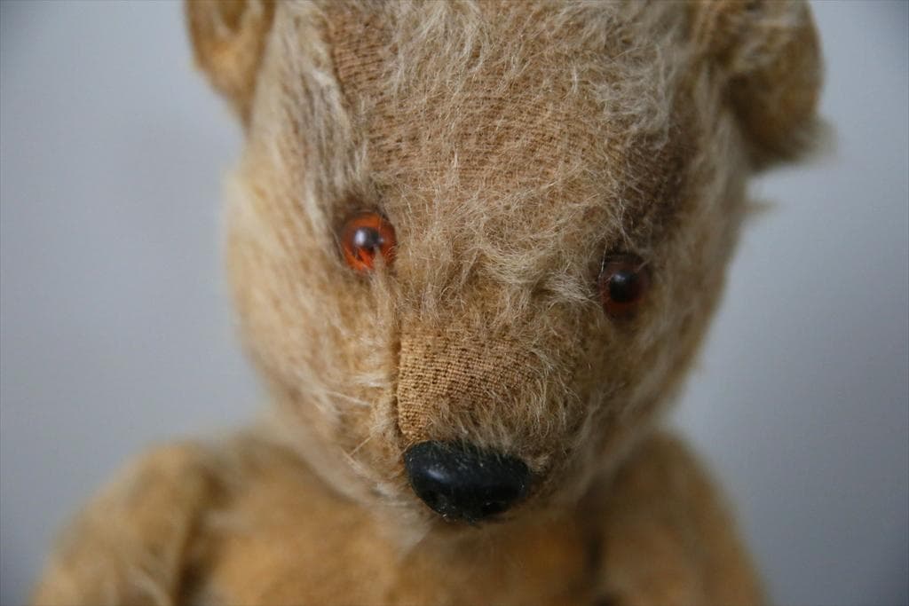 英国アンティークテディベア/くまのぬいぐる/熊オブジェ/ブラウン茶色