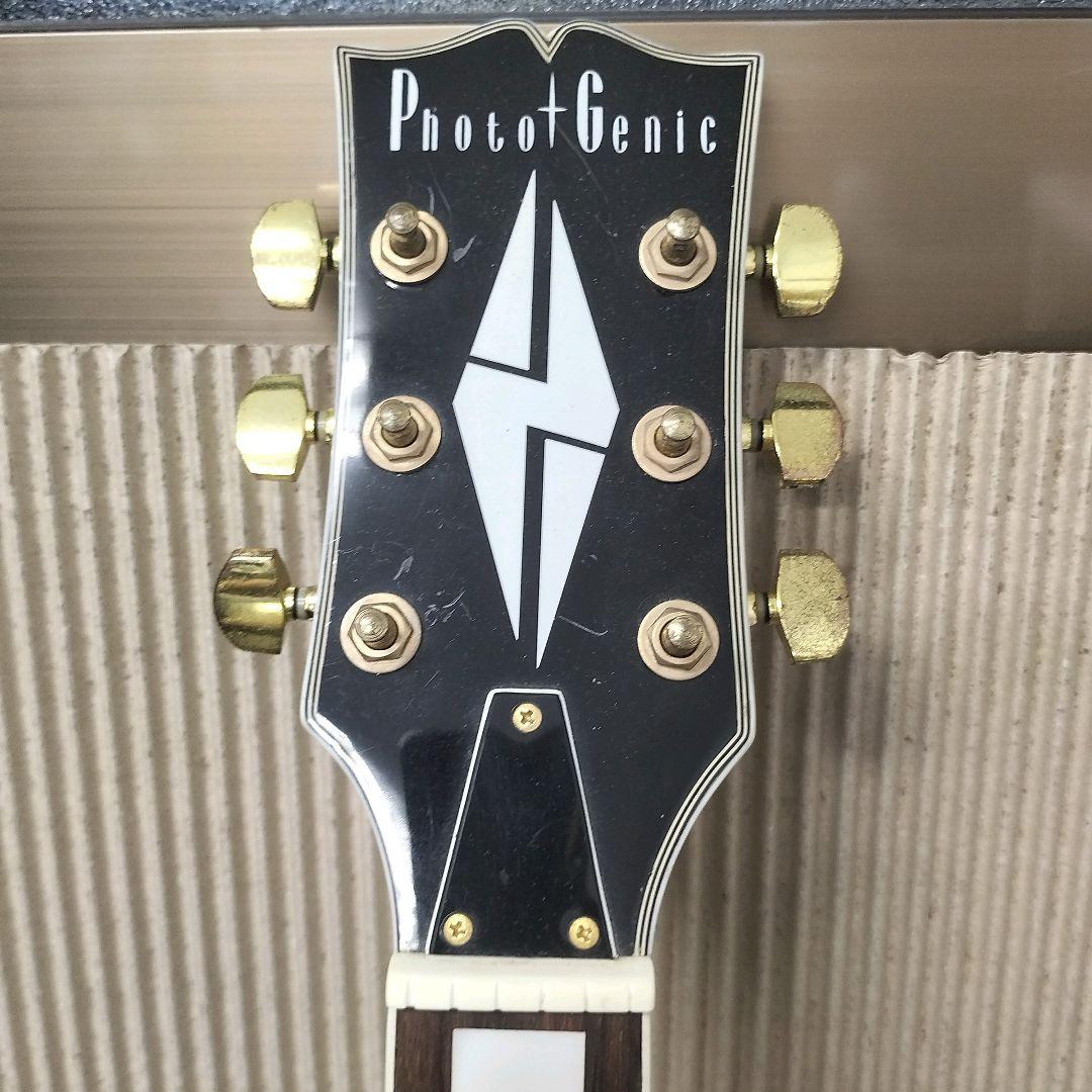 フォトジェニック ホワイト レスポールタイプ エレキギター現状品 未整備