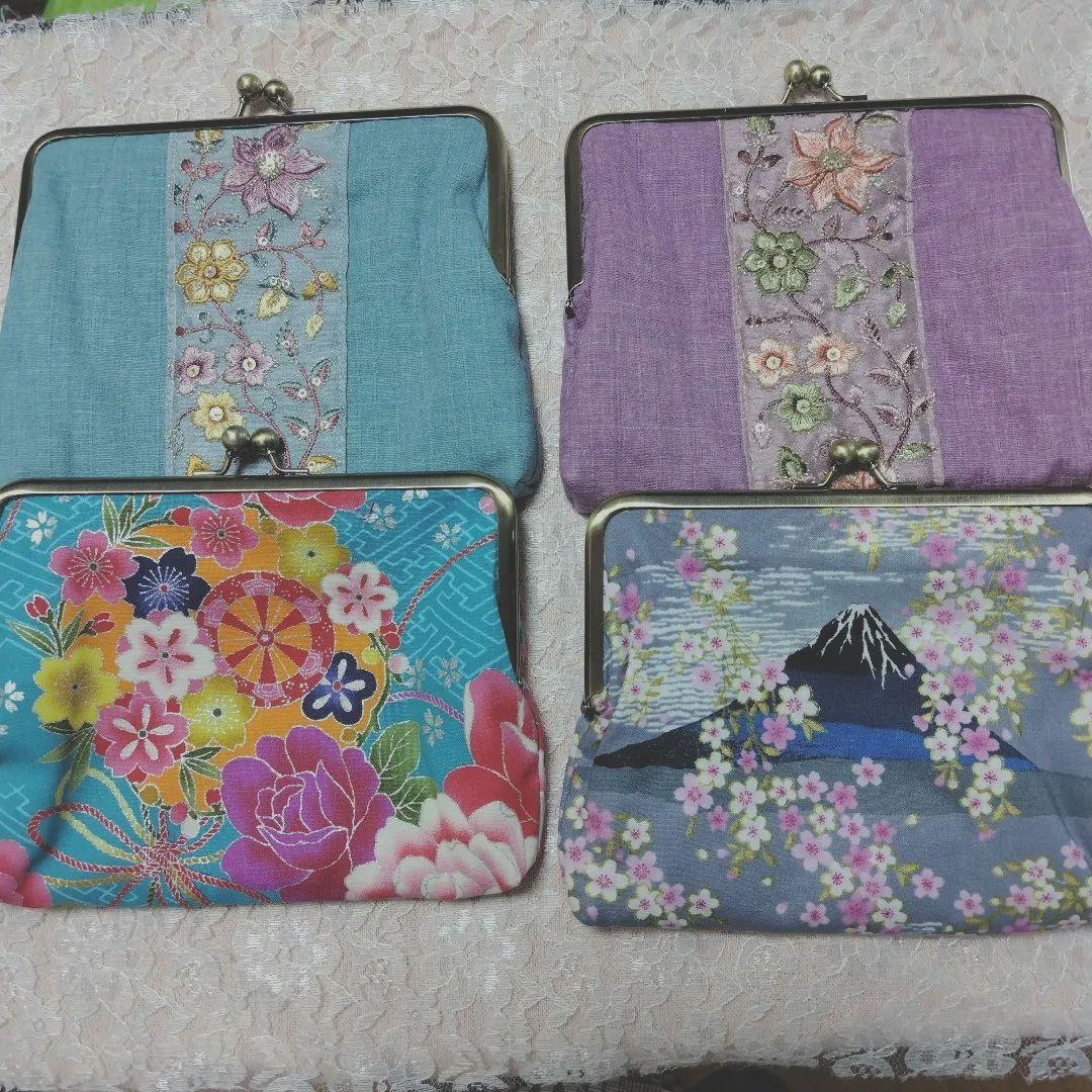 My様オーダーがま口ポーチ＆巾着袋