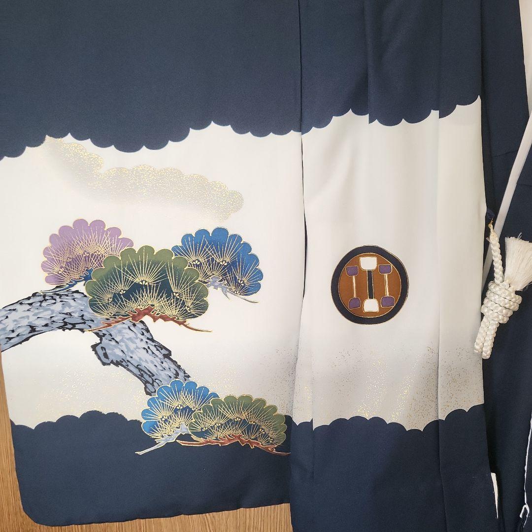 七五三用　5歳　男児　美品　紺　日本製　一式セット