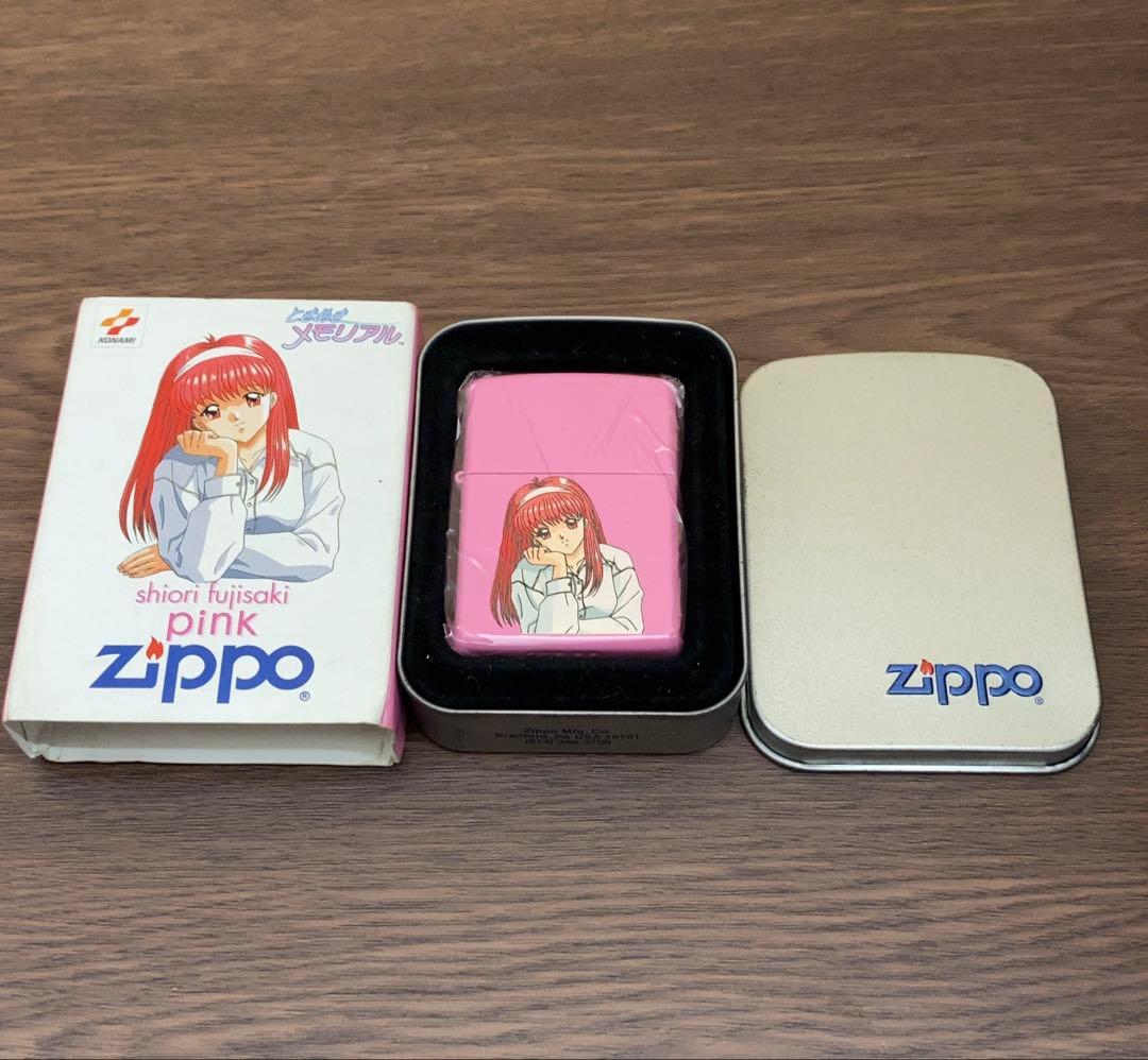 未開封品】ときめきメモリアル 藤崎詩織 ジッポ ZIPPO ライター ピンク