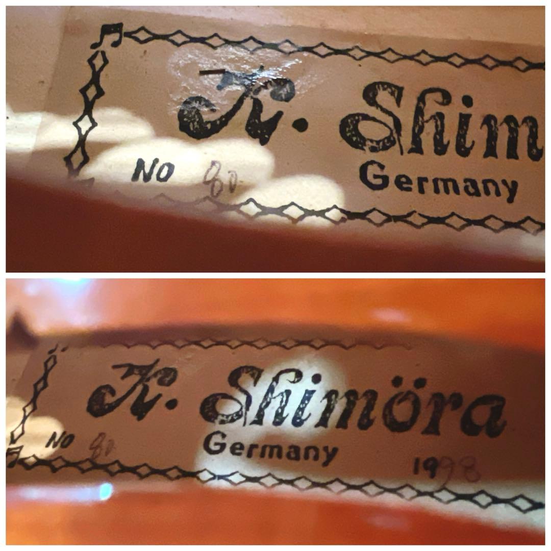 【極美品】K. SHIMORA NO.80 4/4 バイオリン ドイツ製