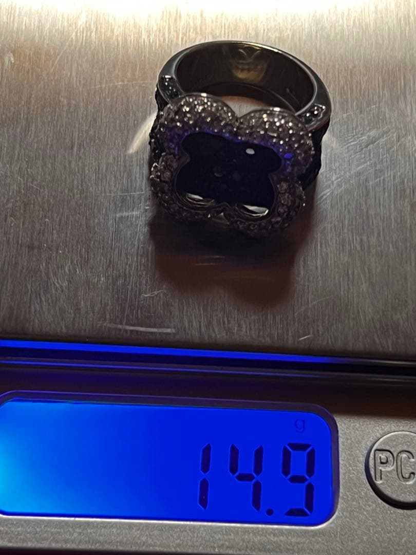 四つ葉のクローバー シルバーリングキュービックジルコニアCZ