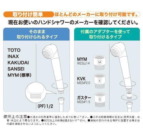 テラヘルツ シャワーヘッド TQセラミック入り マイナスイオン ミスト