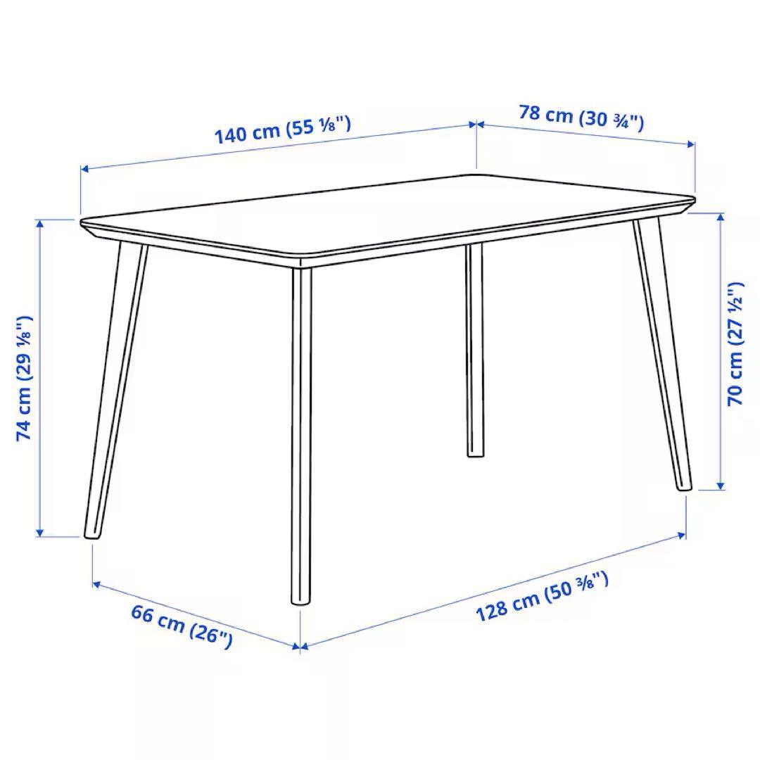 ななみん★IKEA✴︎LISABO ダイニングテーブル&チェア2脚セット！