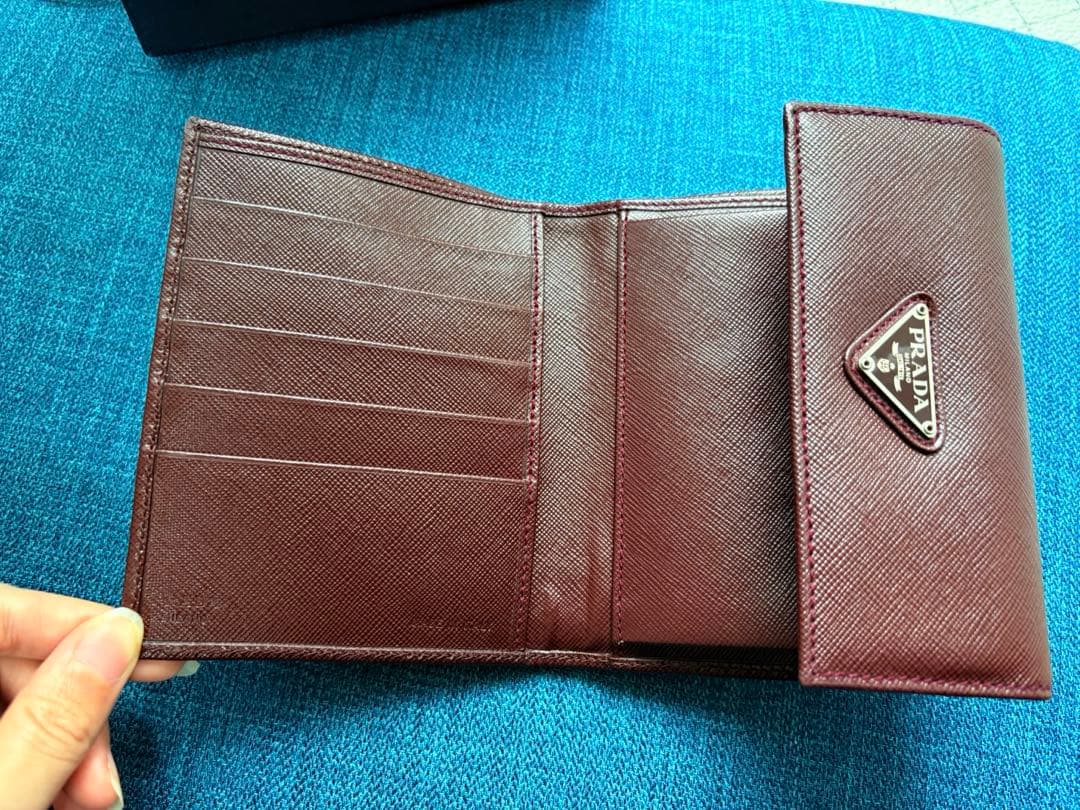 RAMさん専用【美品】PRADA ボルドーブラウン 三つ折り財布 PRADA
