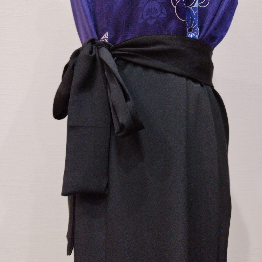 振袖＋黒色留袖 ロングマーメイドドレス 紋あり リボン紐付き