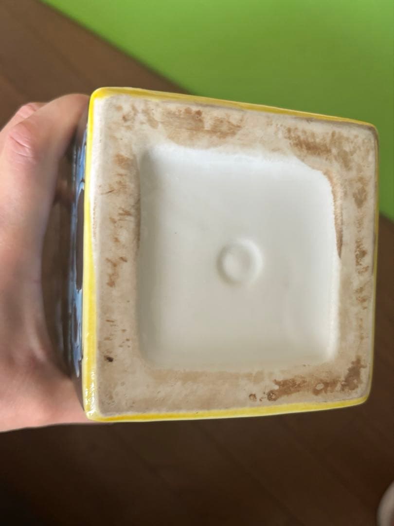 中国清末時代 粉彩 素三彩四方花瓶 - メルカリ