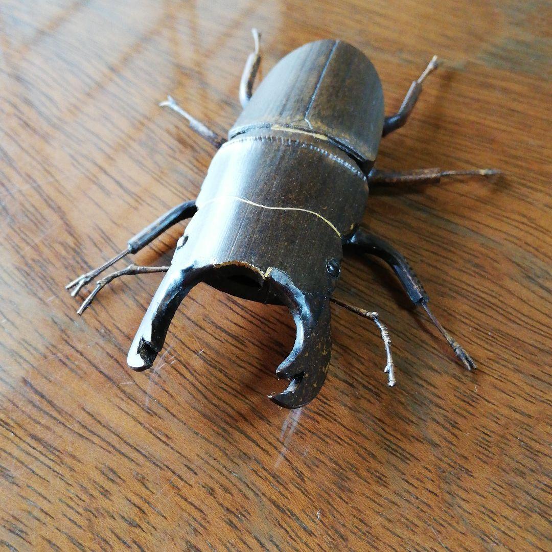 竹のリアルオオクワガタ 別府竹細工伝統工芸士 中岩孝二氏作 アウトレット