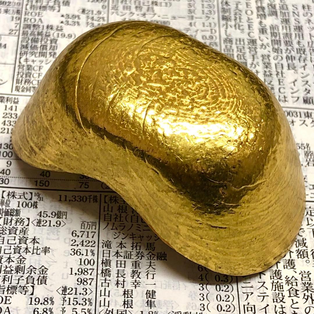 古銭　金貨　開運金元寶 「康熙年造 招財進寶 御賜足金」縁起物金錠開運金元寶美品