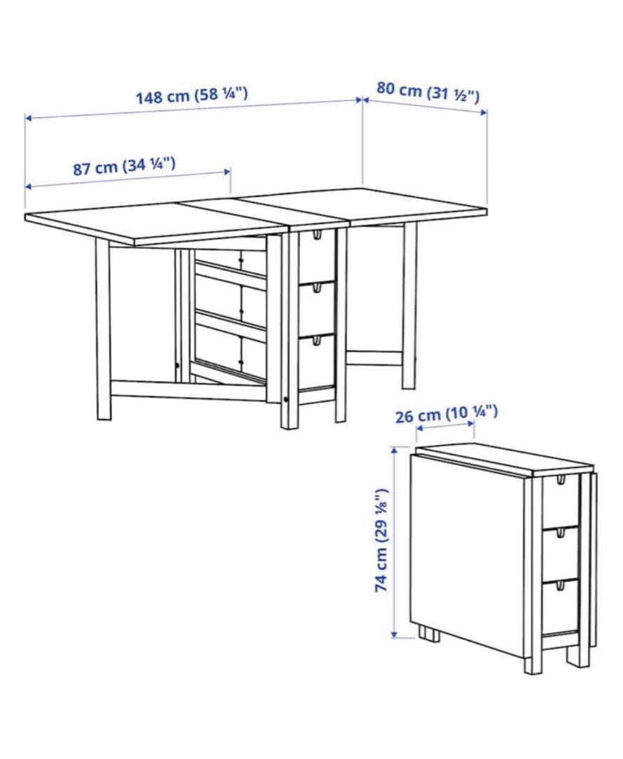 【廃盤カラー】IKEA ノールデン　ゲートレッグテーブル