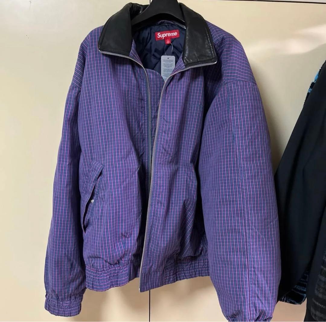 ジャケット・アウター Supreme Leather Collar Utility Jacket L