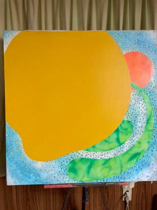 油絵 現代アート 太陽 作者 あんどうまさひ 油彩画