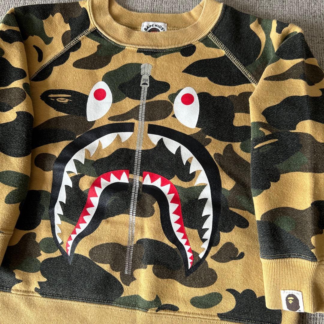 【美品】BAPE KIDS 迷彩柄トレーナー　100cm正規品