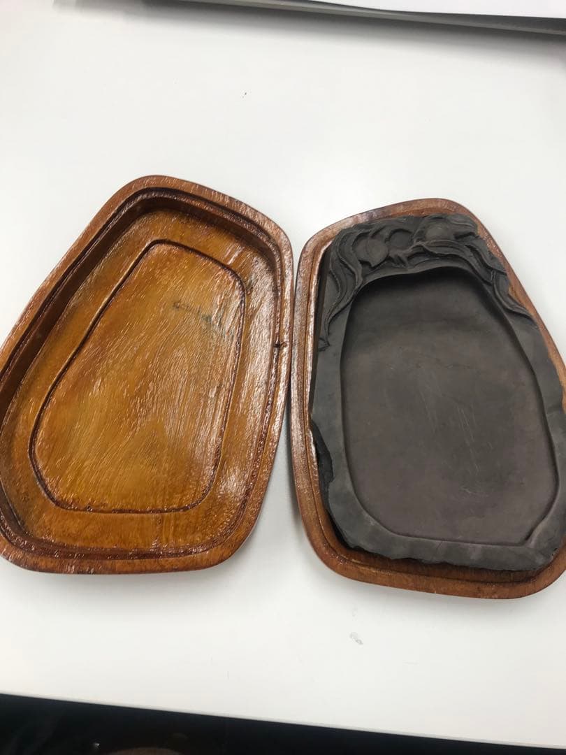 書道 硯 青墨セット 木箱入り