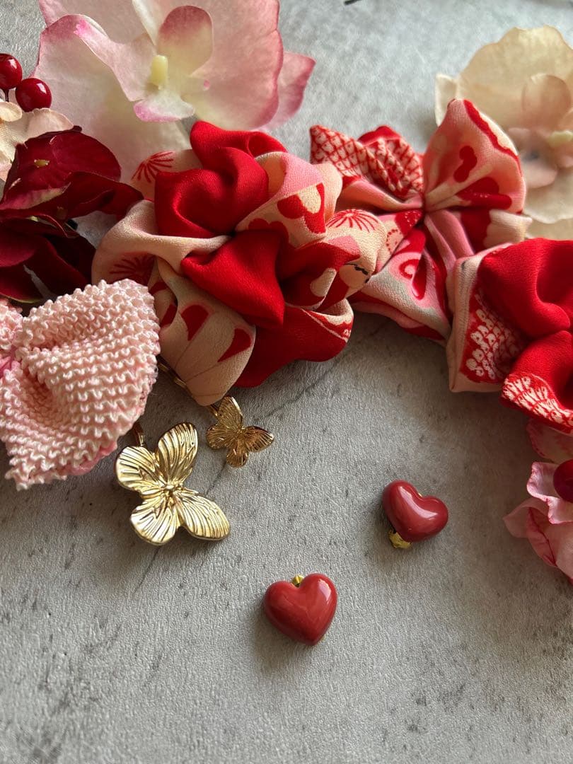 k*9様 七五三　七五三髪飾り　ヘッドドレス　着物髪飾り　リメイク髪飾り　054