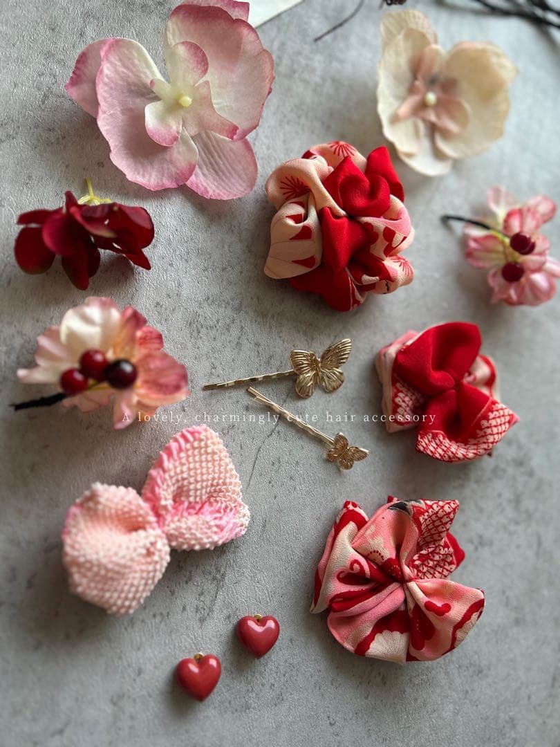 k*9様 七五三　七五三髪飾り　ヘッドドレス　着物髪飾り　リメイク髪飾り　054