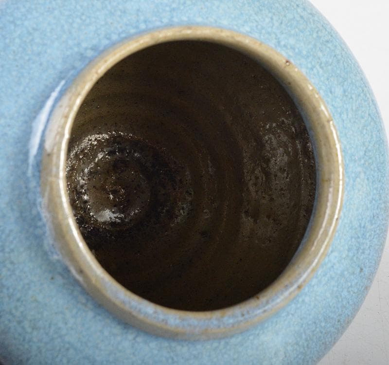 中国 汝窯 天青釉 茶入 茶壷 蓋・仕覆付 時代箱 M R4570 - メルカリ