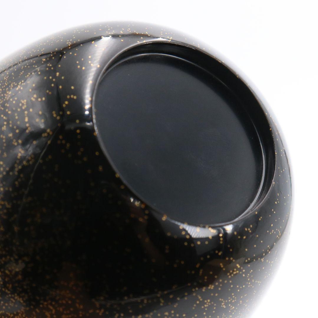 久保縫春作 芽張柳蒔絵 中棗 茶道具 共箱 AW784 N2