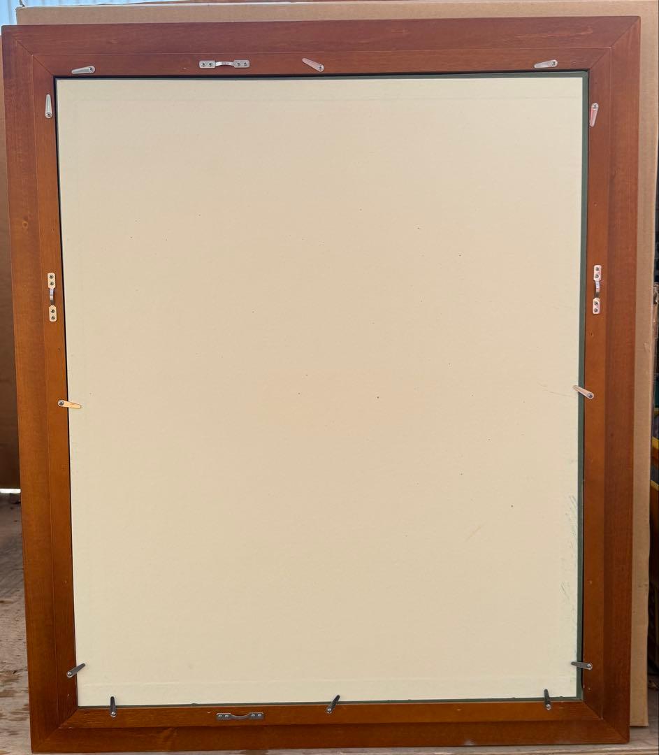 F15サイズブラウン木製油彩額縁 一回のみ使用前面ガラス＆供箱付き1/27