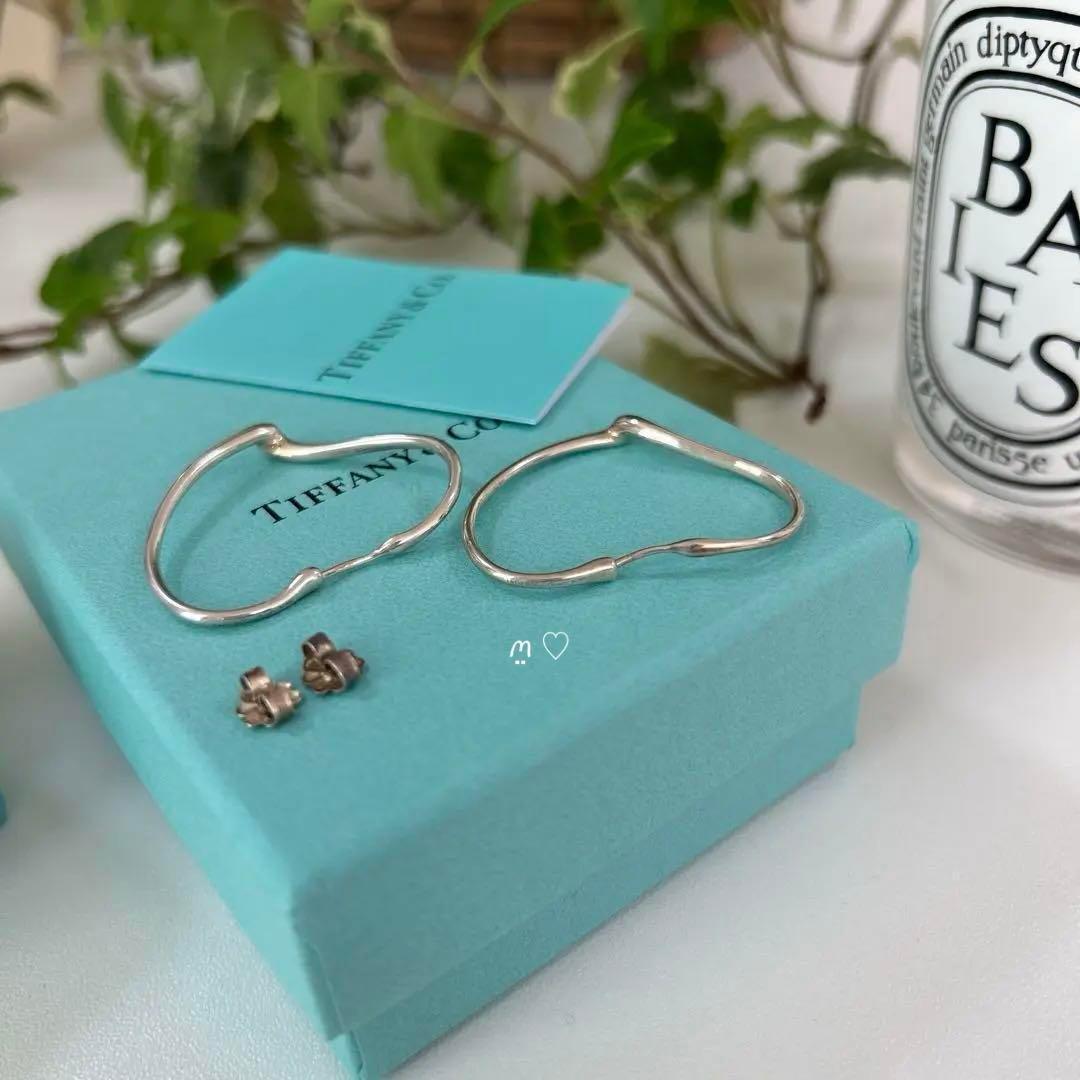 ティファニー オープンハートフープピアス スモール S スターリング
