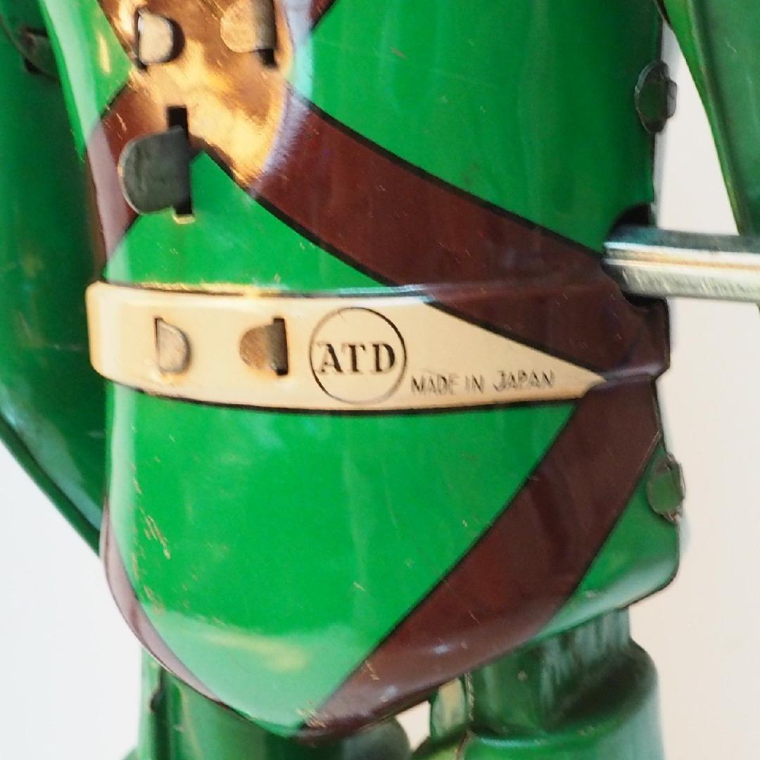 TOMO　ATD【0戦はやと】当時物ブリキ ゼンマイ歩行ロボット人形