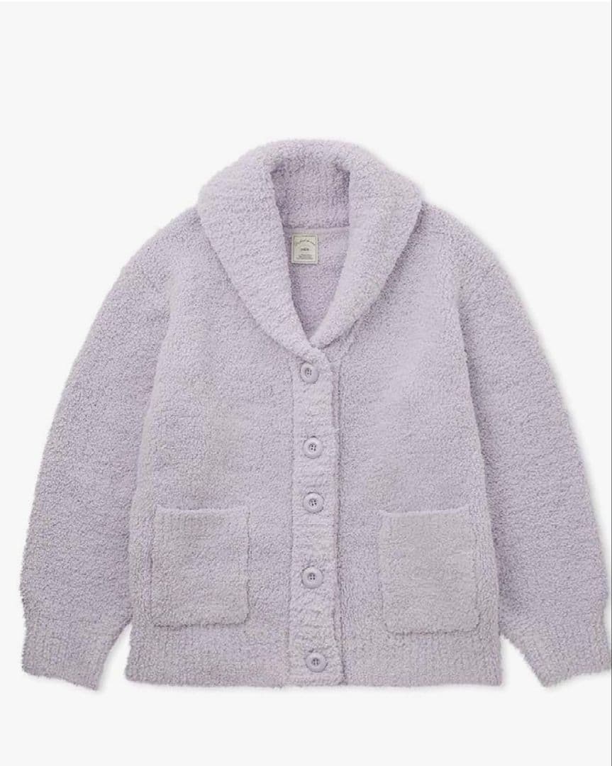 gelato pique　ジェラート ピケ　ロゴジャガードショールカーディガン