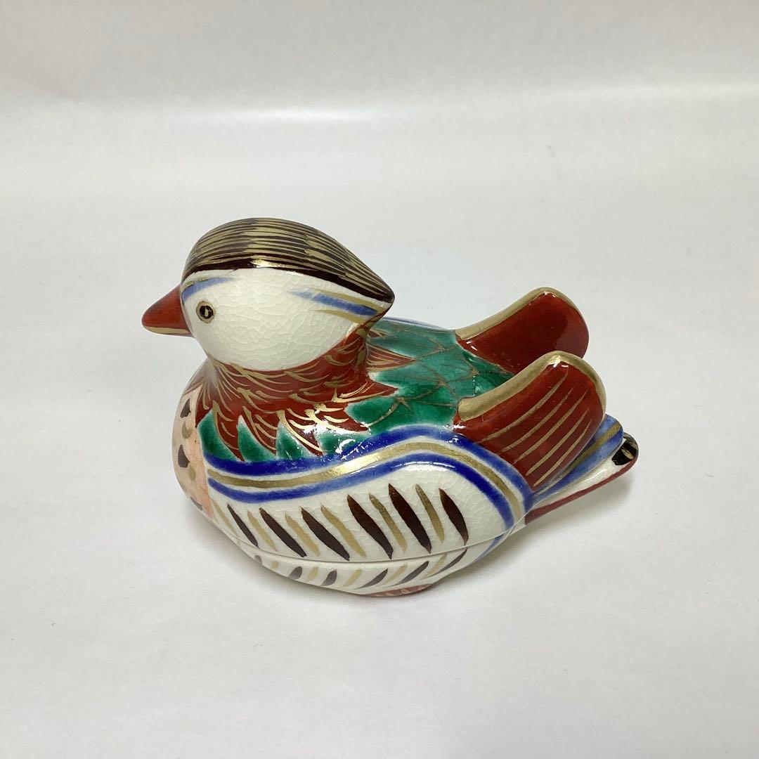 香合 色絵 おしどり 御室窯 木箱入 茶道具 古物品 - メルカリ