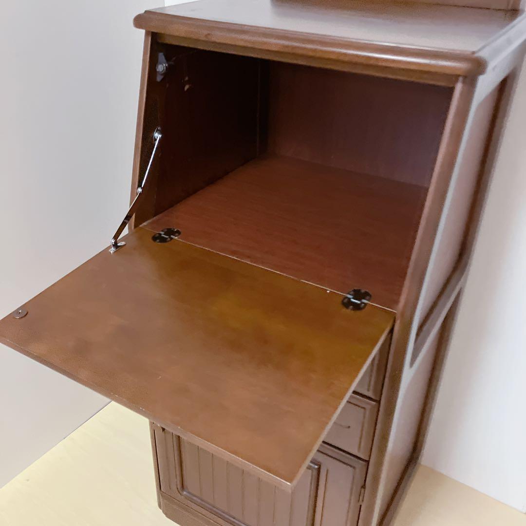 木製 電話台 FAX台 ビューロー サイドチェスト サイドラック デスク