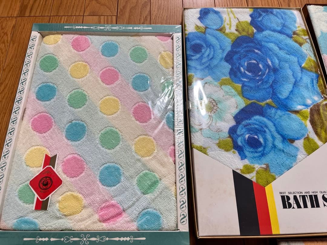 昭和レトロ バスタオル 11箱12枚 大量 まとめ売り レトロポップ 当時物