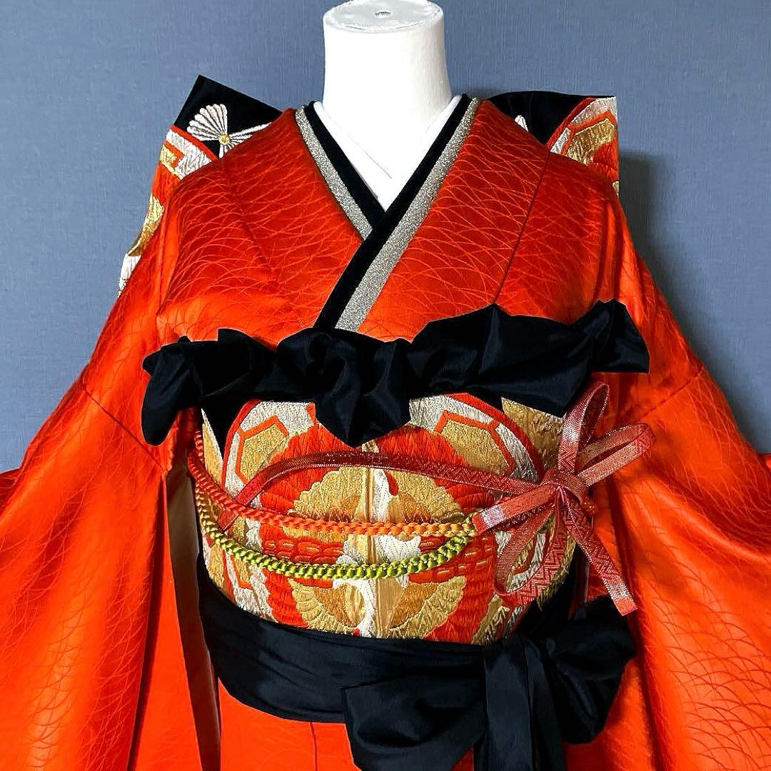 振袖フルセット 紋意匠友禅 艶のある朱色 成人式振袖 振袖 - メルカリ