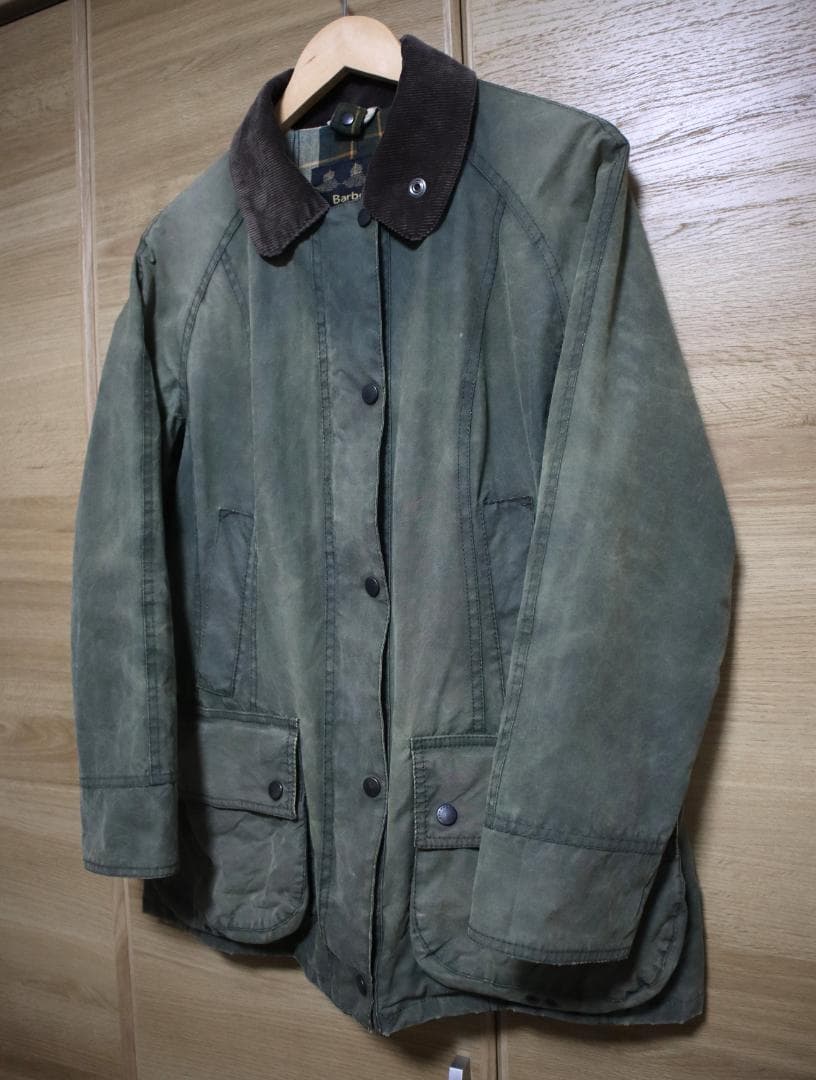 オイルなし バブアー ビデイル ビードネル S 34-36 セージ グリーン