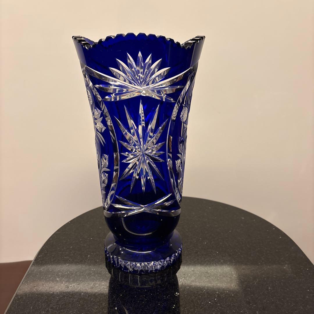 コバルトブルー フラワーベース - メルカリ