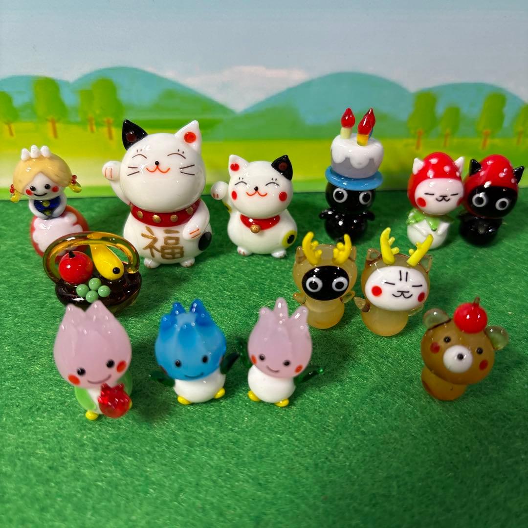 もぐ様専用 ガラス細工 ミニチュア フィフティーズ グラス 2個 セット