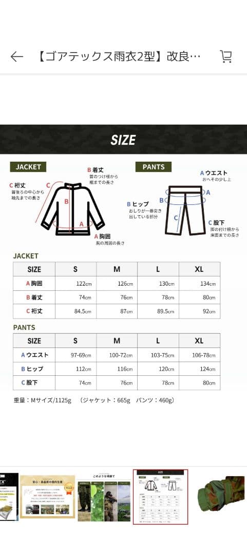 極美品】【お買得☆】ゴアテックス☆改良型進化版迷彩雨衣42000円☆M