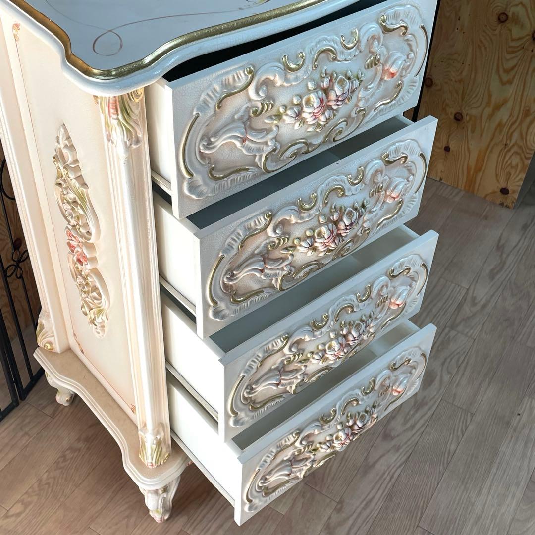 4段チェスト ロココ調 猫脚 プリンセス ヨーロピアン 姫系⑥