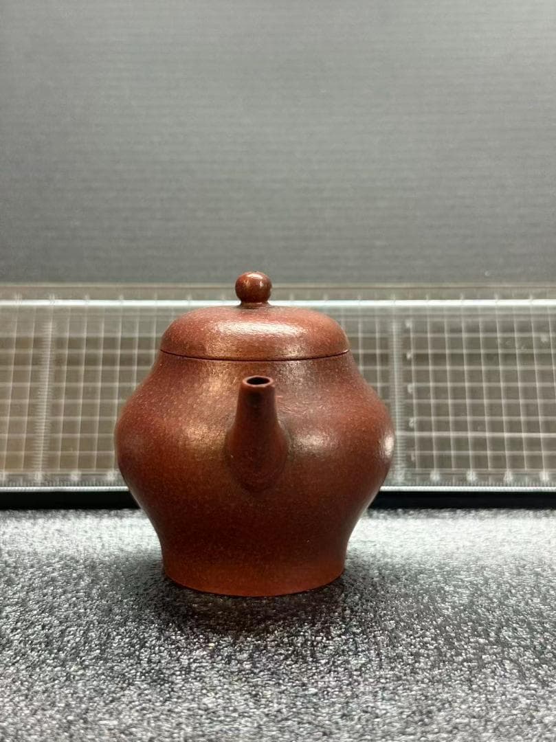 孟臣 底款 刻漢詩 明月水中来】紫砂壷 朱泥 段泥 煎茶